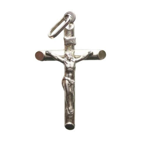 Vintage Silver Cross Pendant Religion