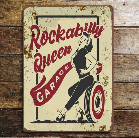 Vintage Style Rockabilly Garage Metal Wall Sign