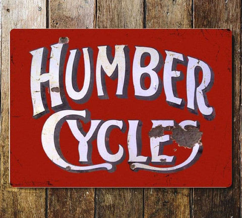Vintage Humber Cycles Metal Wall Sign