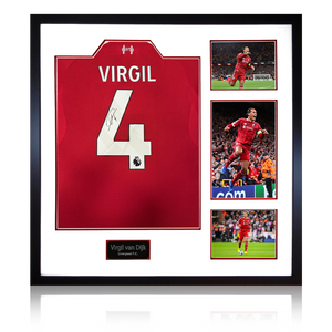 Virgil van Dijk Signed Liverpool Shirt Elite Frame (ACG Cert)