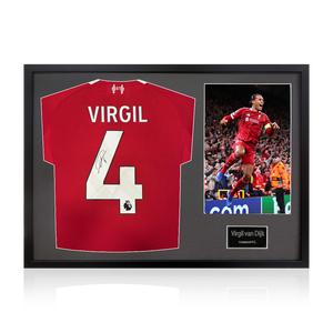 Virgil van Dijk Signed Liverpool Shirt Classic Frame (ACG Cert)