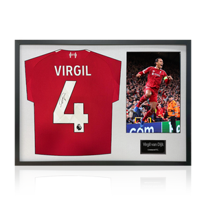 Virgil van Dijk Signed Liverpool Shirt Classic Frame (ACG Cert)