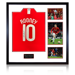 Wayne Rooney Signed Manchester United 07/08 Shirt Elite Frame