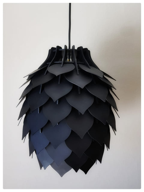 Pendentif Protea Satin Noir L