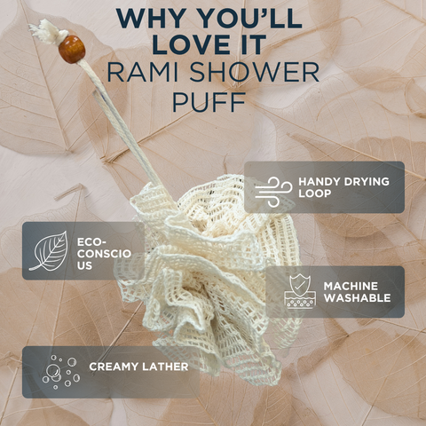 Rami Shower Puff – Exfoliating, Reusable & Eco-Friendly