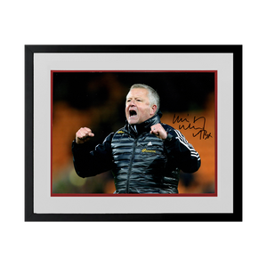 Chris Wilder Signed Sheffield United 16x12 Image Deluxe Mount Frame