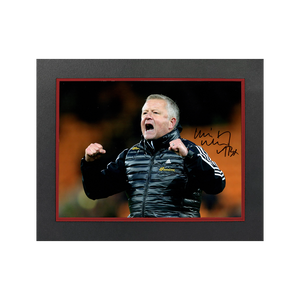 Chris Wilder Signed Sheffield United 16x12 Image Deluxe Mount