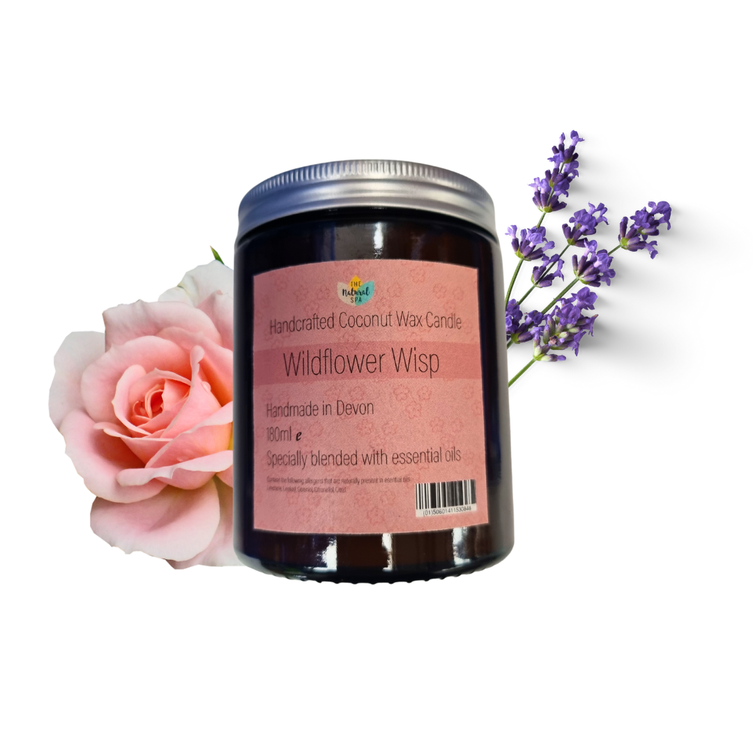 Wildflower Wisp Hand-Poured Coconut Wax Candle | Floral & Natural Aromatherapy | Vegan, Eco-Friendly Candle