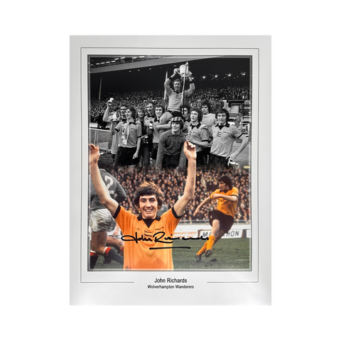 John Richards Signed Wolverhampton Wanderers 16x12 #1