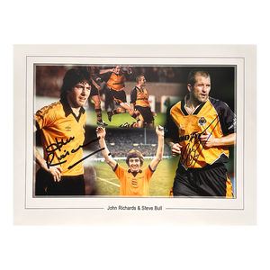 John Richards & Steve Bull Signed Wolverhampton Wanderers 16x12 Image