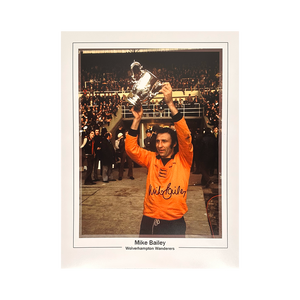 Mike Bailey Signed Wolverhampton Wanderers 16x12