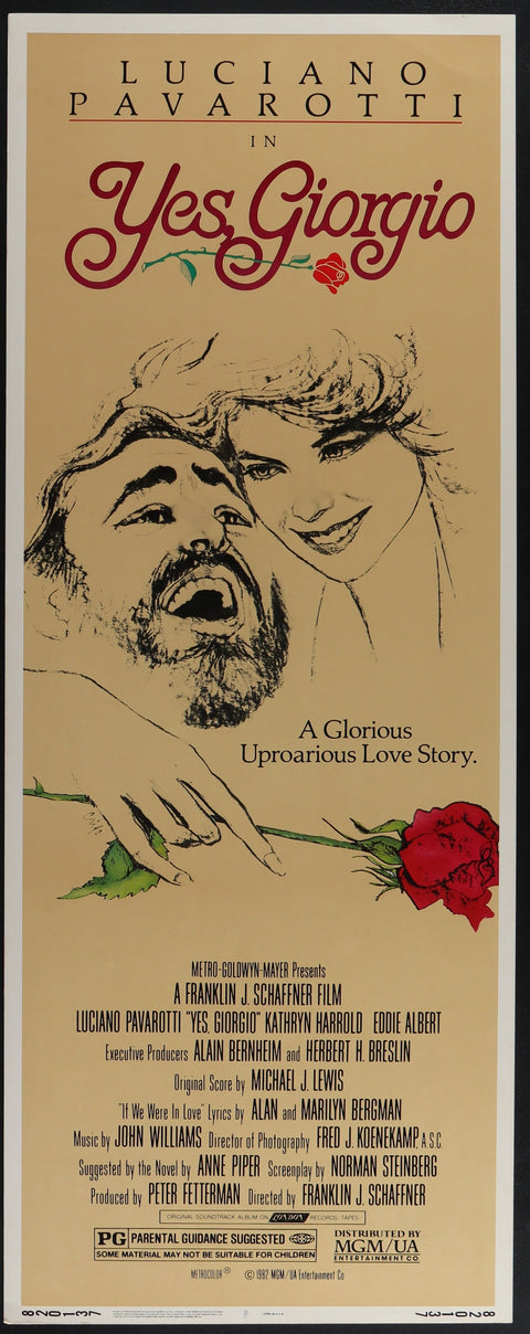 Oui, Giorgio (1982) Affiche de film américaine originale à insérer
