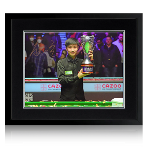 Zhao Xintong Signed Snooker UK Open Image Deluxe Mount Frame