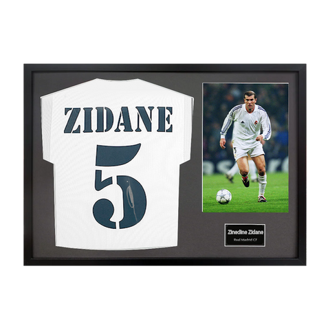 Zinedine Zidane Signed Real Madrid Shirt Classic Frame