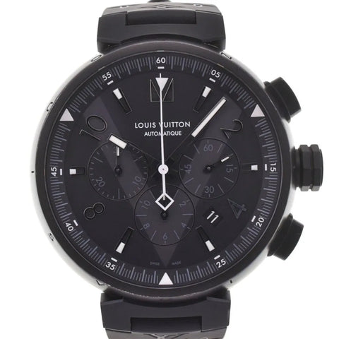 2010–2020 Tambour All Black Louis Vuitton Steel Watch