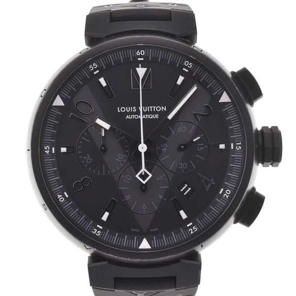 2010–2020 Tambour All Black Louis Vuitton Steel Watch