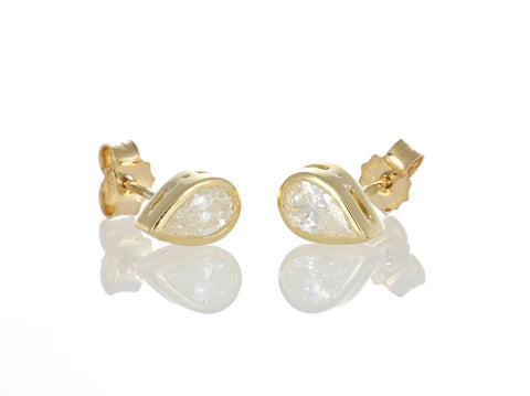 Earrings - 18 kt. Yellow gold - 0.80ct. tw. Diamond