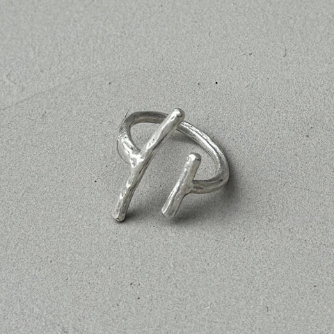 2 Lines Minimalist Silver Ring