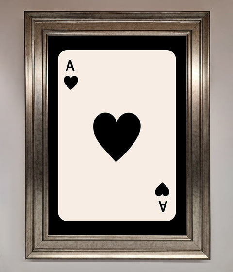 Ace Of Hearts Framed Poster