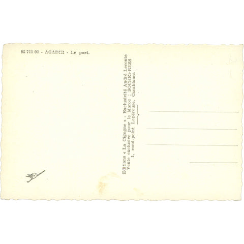 Agadir, Morocco - Le Port Postcard mid - 20th century