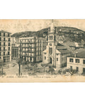 Alger, Algeria - Bab - El - Oued, La Place et l'Église Postcard