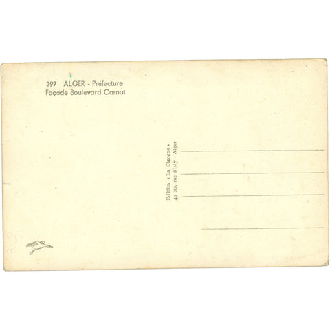 Alger, Algeria - Préfecture, Façade Boulevard Carnot Postcard