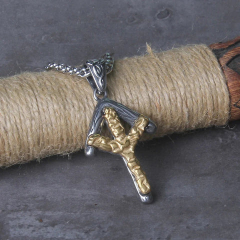 Algiz Tiwaz Bindrune Norse Viking Amulet