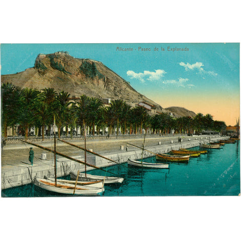 Alicante, Spain – Paseo de la Explanada – Postcard Mid - 20th Century