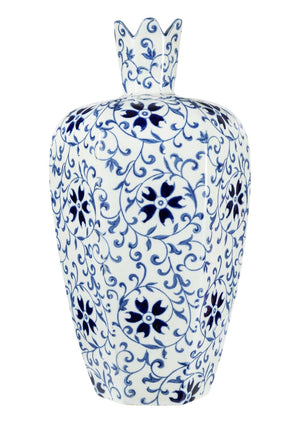Alice Modern Chinese Blue and White Bottle Delft Vase