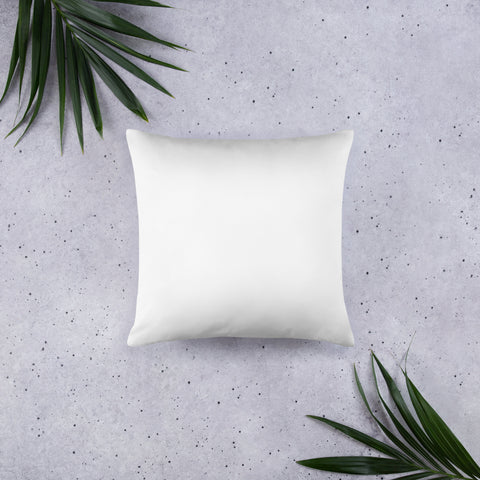 Plain white back of an 18-inch white throw pillow – mockup 3 – ZIPZAPPA