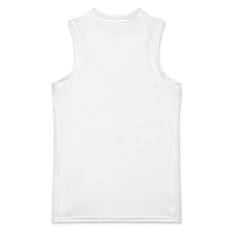 Evolution of Basketball youth recycled basketball jersey – plain white back