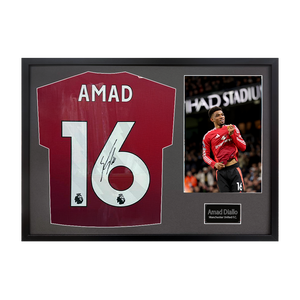 Amad Diallo Signed Manchester United Shirt Classic Frame (ACG Cert)