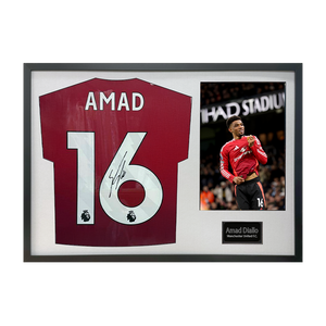 Amad Diallo Signed Manchester United Shirt Classic Frame (ACG Cert)