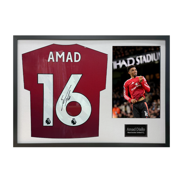 Amad Diallo Signed Manchester United Shirt Classic Frame (ACG Cert)