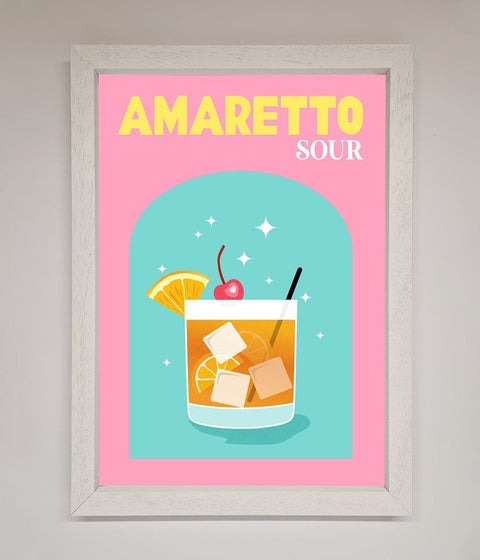 Amaretto Sour Cocktail Framed Wall Art