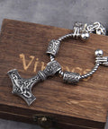 Ansuz Mannaz Mjölnir - Rune Byzantine King Chain Thor's Hammer Amulet