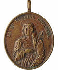 Antique Religious Italian Penin F. Medal of the Virgin Mary and Christ