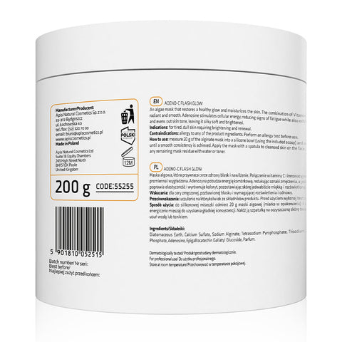ADENO-C Flash Glow - Brightening Algae Mask with vitamin C & adenosine 200g