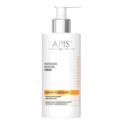 BB 04/2027 ADENO-C Flash Glow – Belebende Gesichtsmassagecreme mit Vitamin C und Ferulasäure, 300 ml