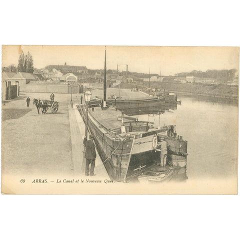 Arras, France – Le Canal et le Nouveau Quai – Postcard