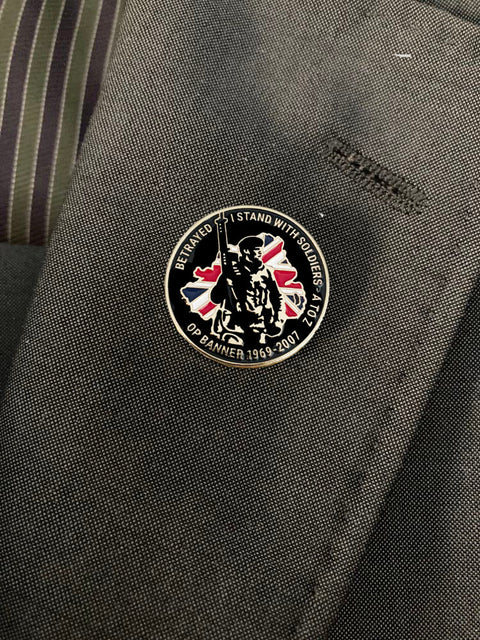OP BANNER Betrayed Pin Badge Soldiers A-Z Northern Ireland