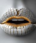 Artxlife - Luxury White&Gold Vuitton Crok Lips [XXL]