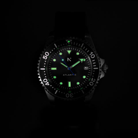 'Atlantic' Dive Watch (40mm) | Moss Green