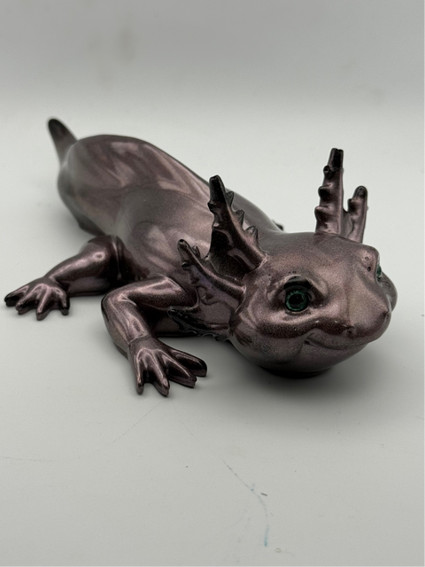 Cosmic Purple Resin Axolotl — Handmade Ornament
