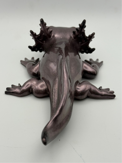 Cosmic Purple Resin Axolotl — Handmade Ornament