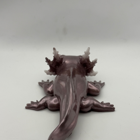 Moonstone Shimmer Resin Axolotl — Handmade Ornament