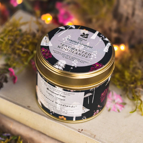 Enchanted Woodlands Candle in a Matt Gold Tin