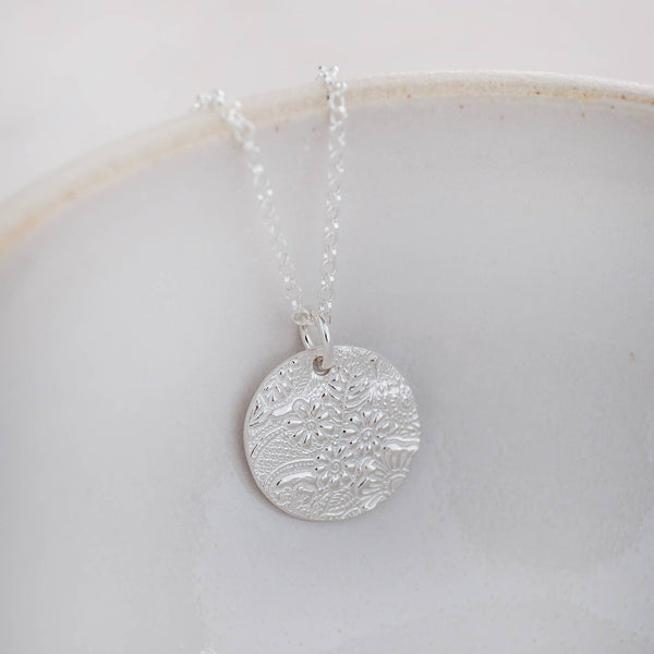Textured Circle Pendant