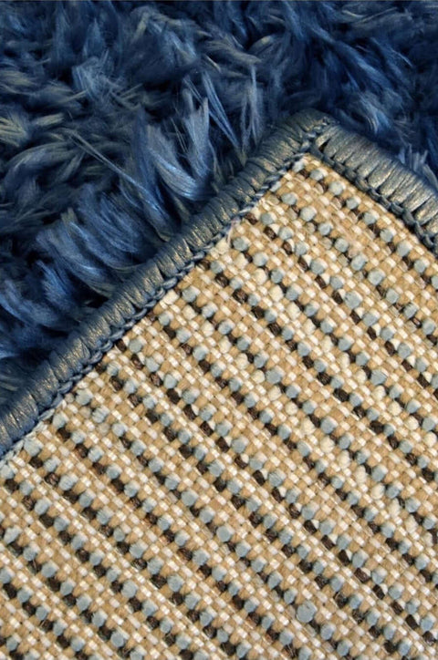 Lagom Navy Hochflor-Teppich
