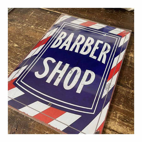 Retro Vintage Metal Barber Shop Wall Sign